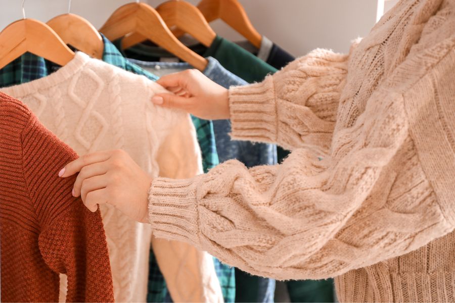 organizing sweaters for fall