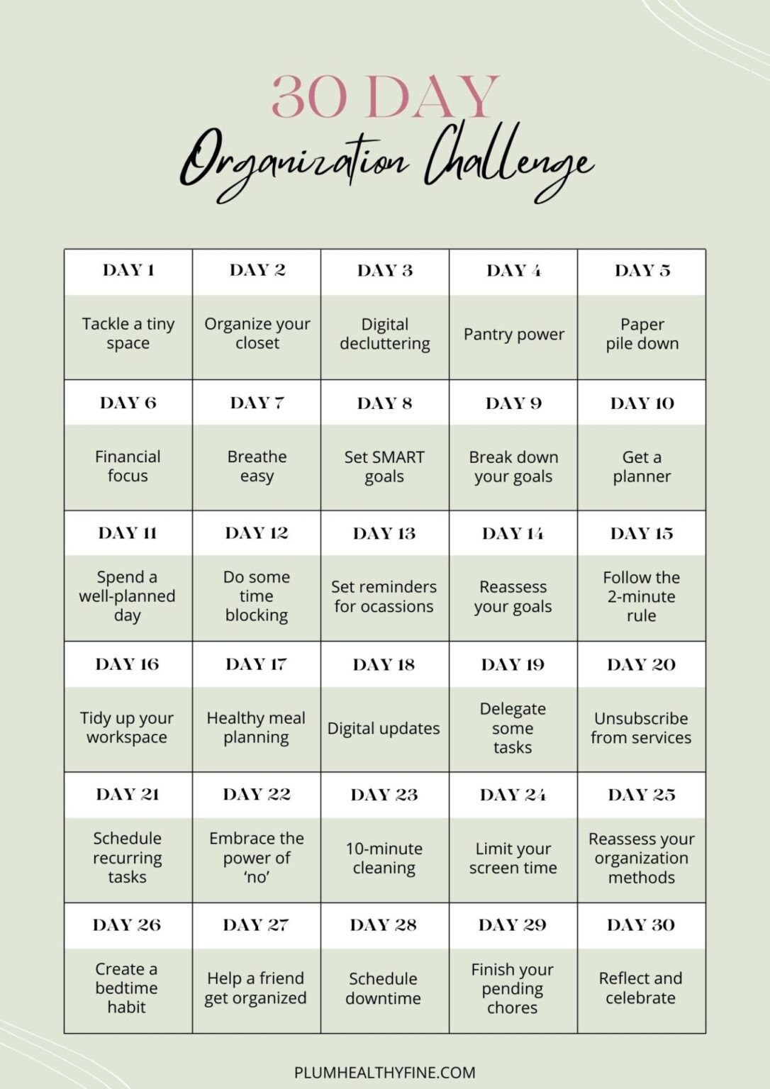 How To Organize Your Life In One Month