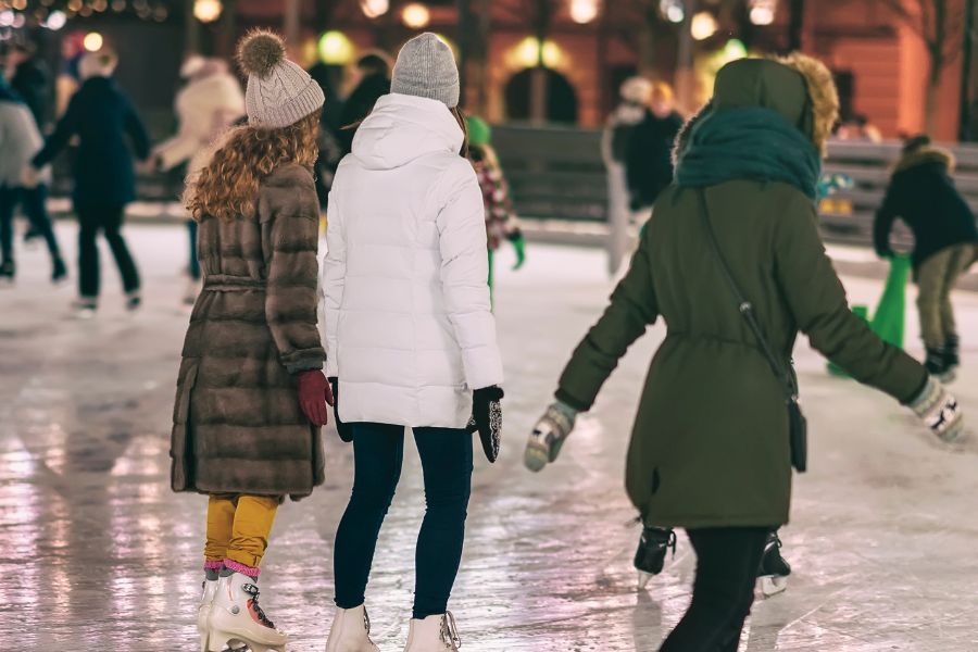 ice skating with friends